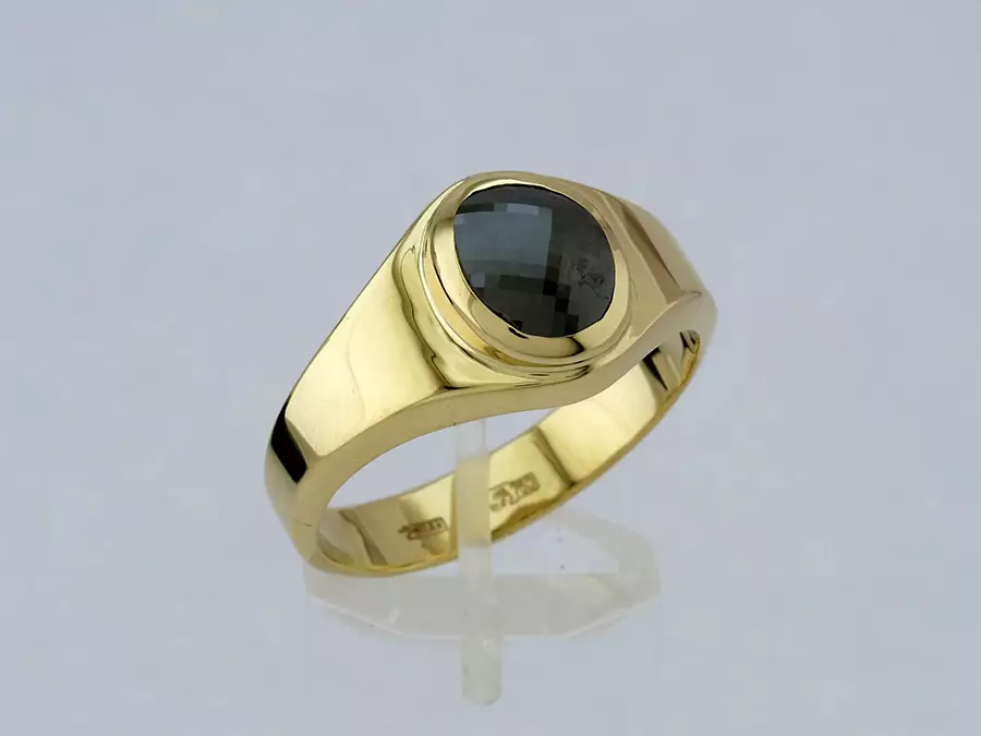 戒指與黑鑽石（51張照片）：黑色和白色石頭，帶有大鑽石和珍珠的環軌道 3162_46