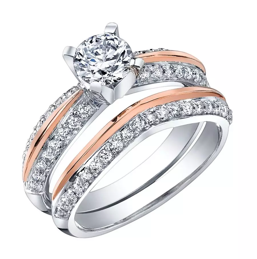 Aneis de matrimonio con pedras (50 fotos): é posible un anel de voda feminino con pedras negras nun círculo 3167_15