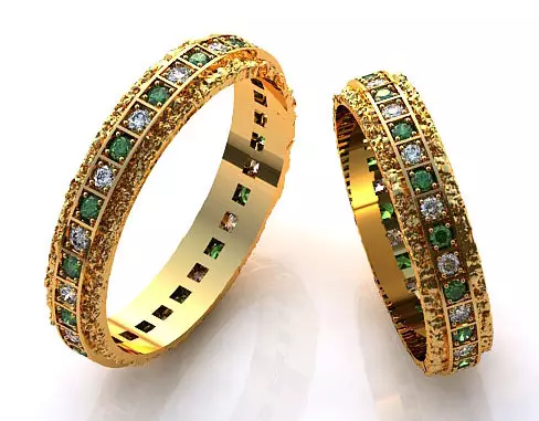 Anells de casament amb pedres (50 fotos): és possible un anell de casament femení amb pedres negres en un cercle 3167_25