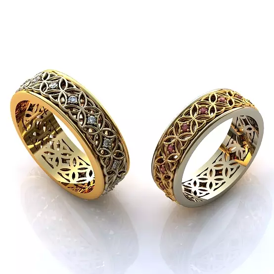 Anells de casament amb pedres (50 fotos): és possible un anell de casament femení amb pedres negres en un cercle 3167_28