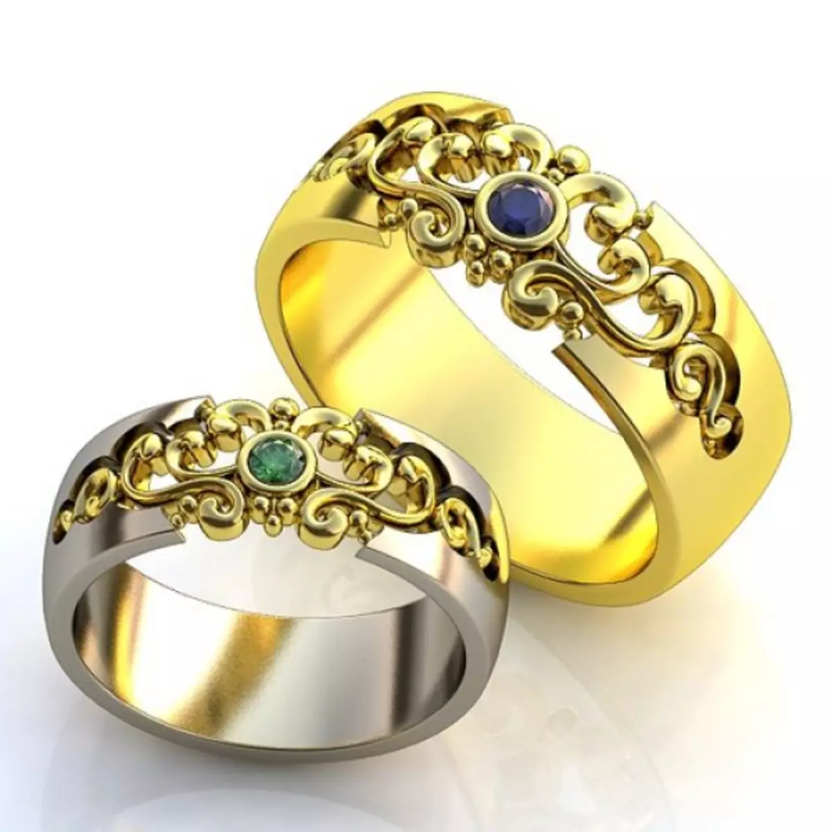 Aneis de matrimonio con pedras (50 fotos): é posible un anel de voda feminino con pedras negras nun círculo 3167_30