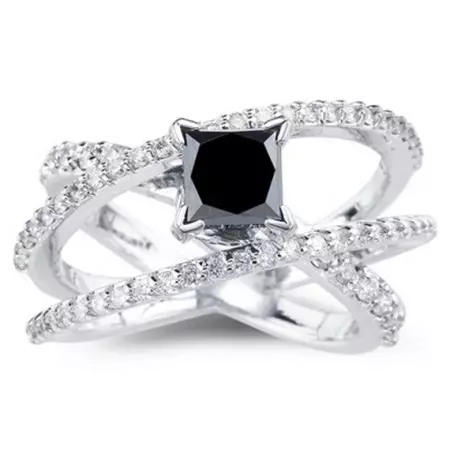 Esküvői gyűrűk kövekkel (50 fotók): Lehetséges, hogy egy női esküvői gyűrű fekete kövekkel egy körben 3167_34