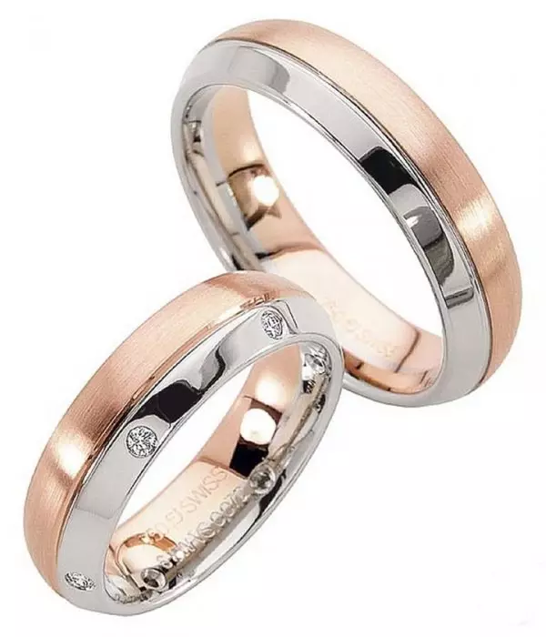 Aneis de matrimonio con pedras (50 fotos): é posible un anel de voda feminino con pedras negras nun círculo 3167_35