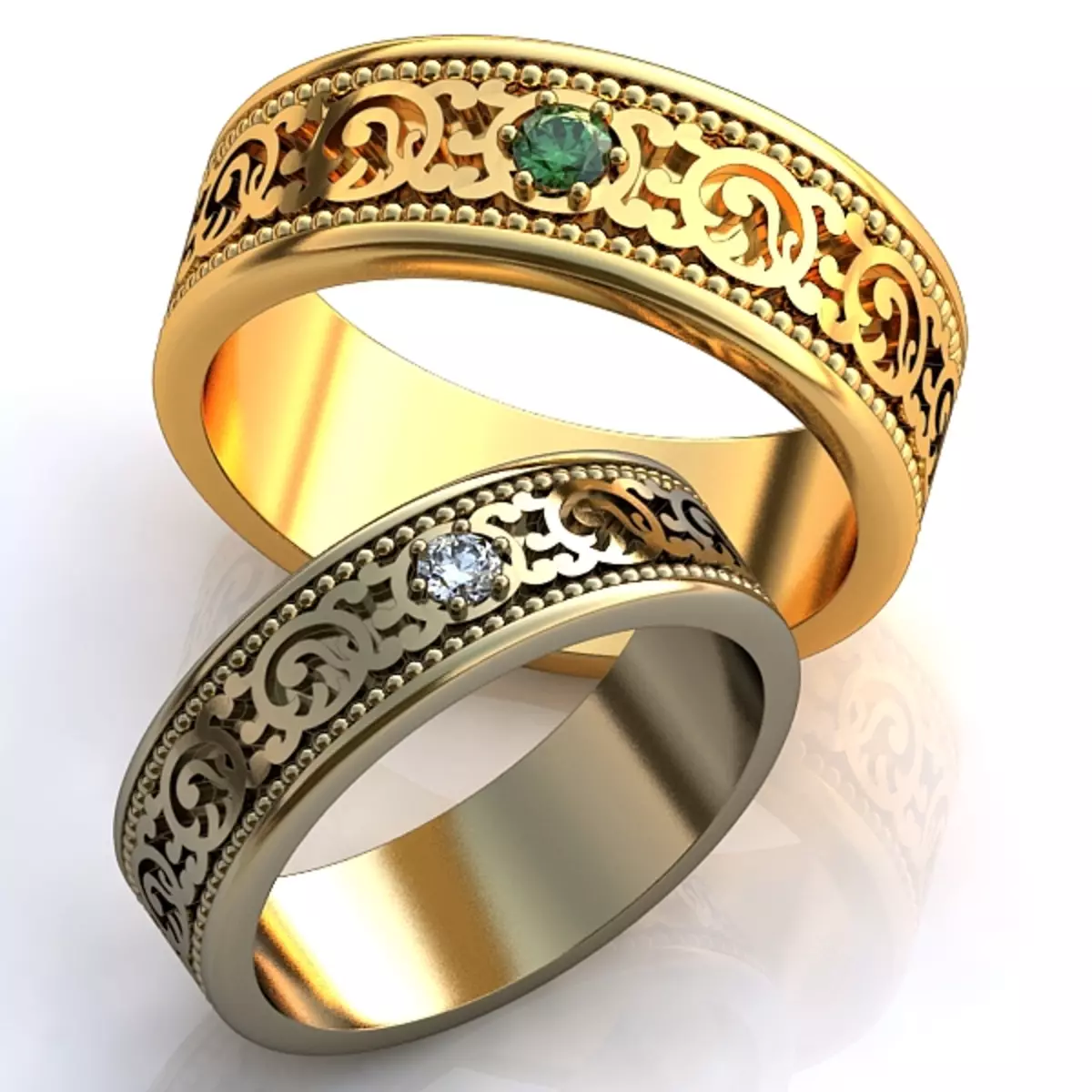Aneis de matrimonio con pedras (50 fotos): é posible un anel de voda feminino con pedras negras nun círculo 3167_8