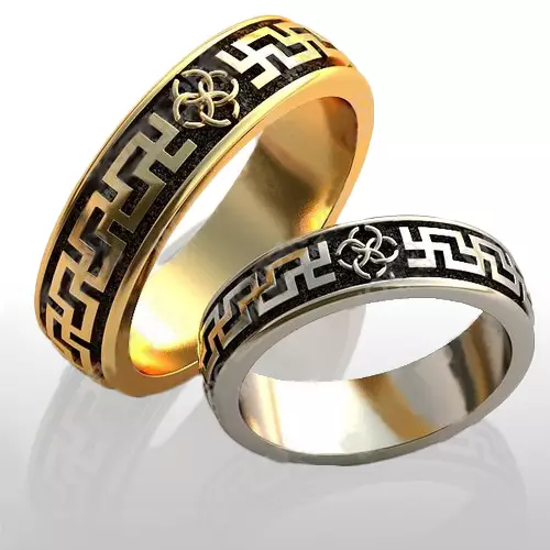 Nhẫn cưới Slavic (35 ảnh): Mô hình đám cưới với các biểu tượng Slavic và với một đám cưới, quy tắc mặc của họ 3170_30