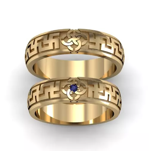 Slavic Wedding Rings (35 mga larawan): Mga modelo ng kasal na may mga simbolo ng Slavic at may kasal, mga panuntunan ng kanilang suot 3170_9