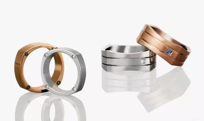 Златни венчални прстени (110 фотографии): Колку производи се направени од жолто златно златно доба 3171_108