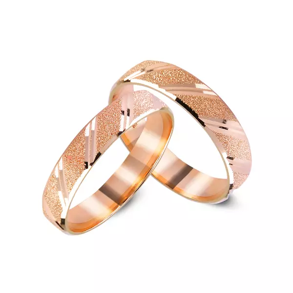 แหวนแต่งงานทองคำ (110 รูป): ผลิตภัณฑ์ที่ทำจากทองคำสีเหลืองทองคำ 3171_20