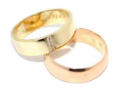 Golden Сватбени пръстени (110 снимки): Колко продукти са изработени от жълто злато Златен век 3171_34