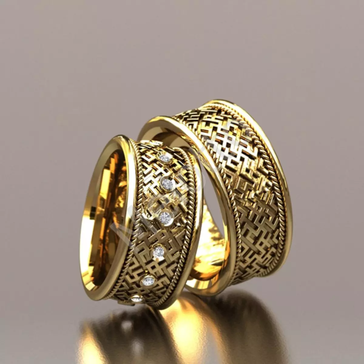 Anéis de casamento de ouro (110 fotos): quanto produtos são feitos de idade de ouro amarelo 3171_90