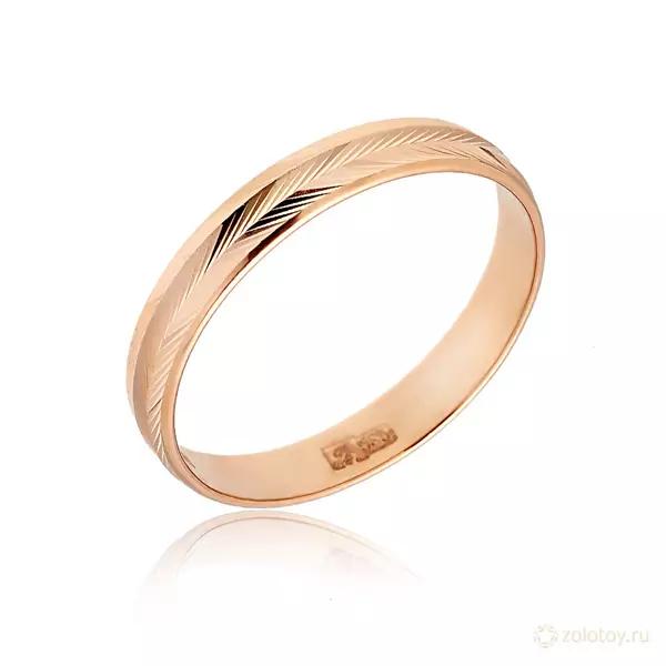 แหวนแต่งงานทองคำ (110 รูป): ผลิตภัณฑ์ที่ทำจากทองคำสีเหลืองทองคำ 3171_96