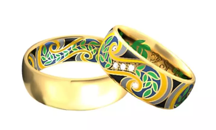 Tervező esküvői gyűrűk (66 fotók): Esküvői párok tervezése kövek nélkül és kövekkel a világ márkákból 3174_35