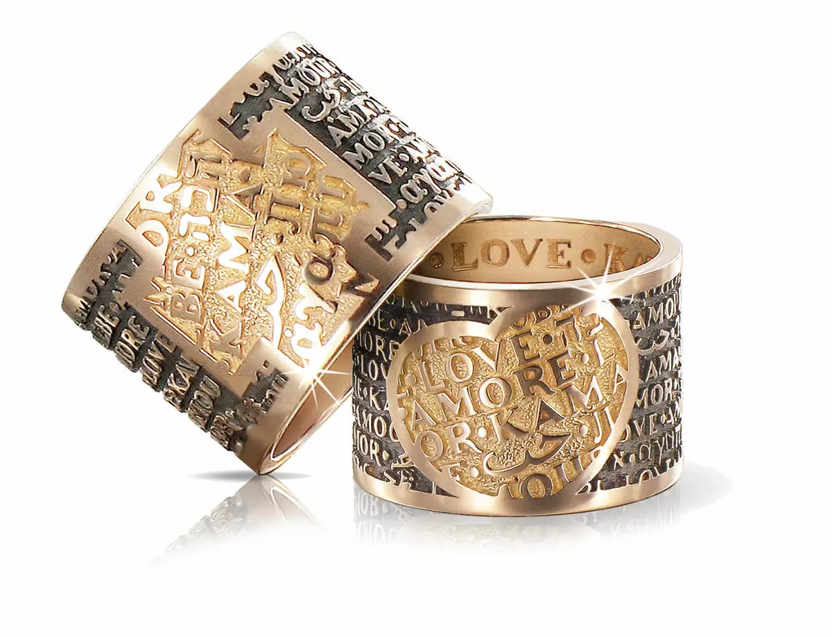 Dizajnerski vjenčani prstenovi (66 fotografija): Dizajn modela svadbenih par bez kamenja i sa kamenjem iz svjetskih brendova 3174_50
