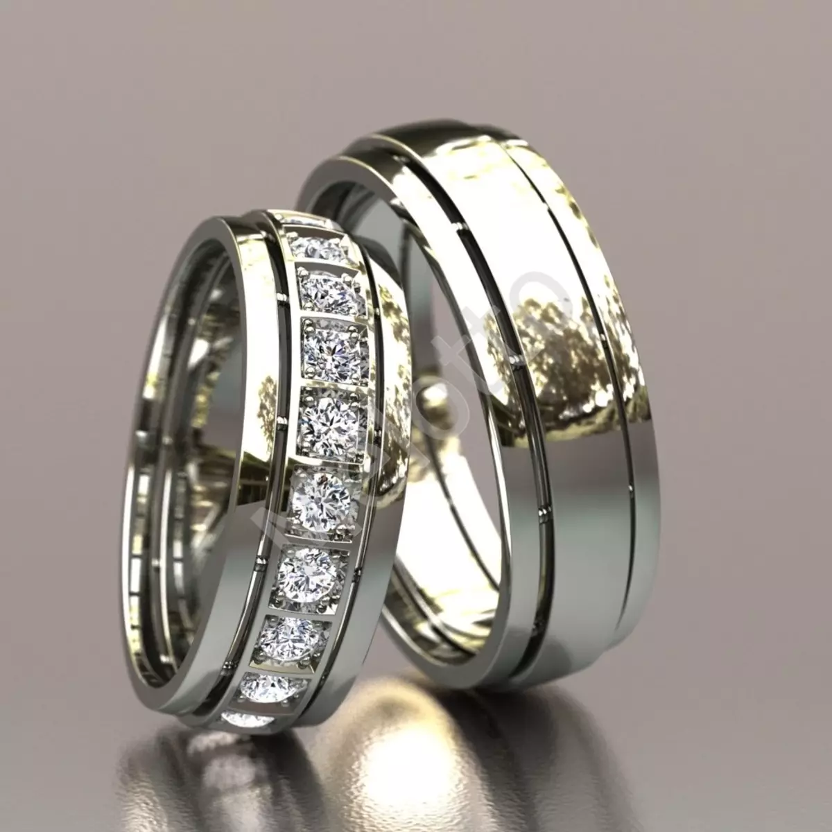 Dvojni poročni obroči (41 fotografije): Ženski poročni prstan na enem prstu in drugih modelih 3177_25