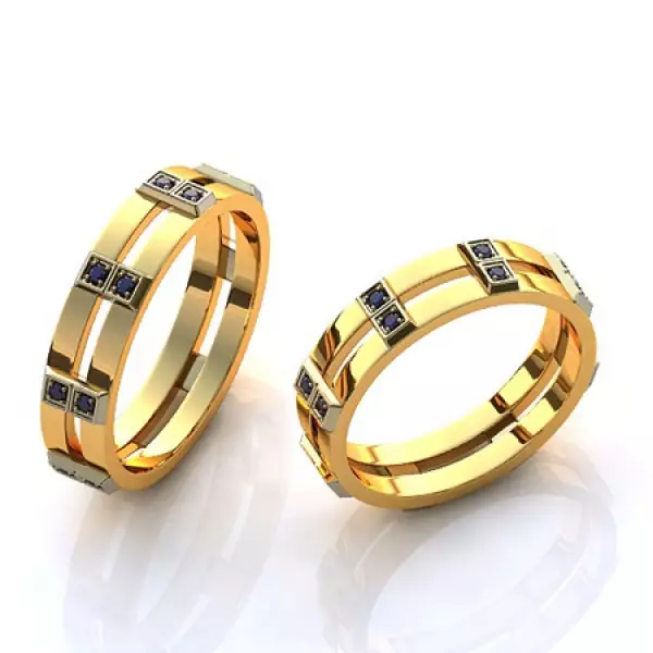 Двоструки венчани прстенови (41 фотографије): Женски венчани прстен на једном прсту и другим моделима 3177_5