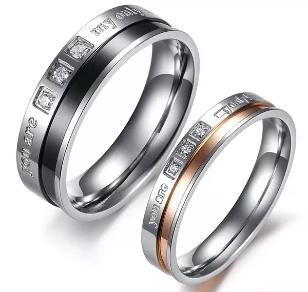Inele duble de nunta (41 fotografii): inel de nunta pentru femei pe un deget si alte modele 3177_6