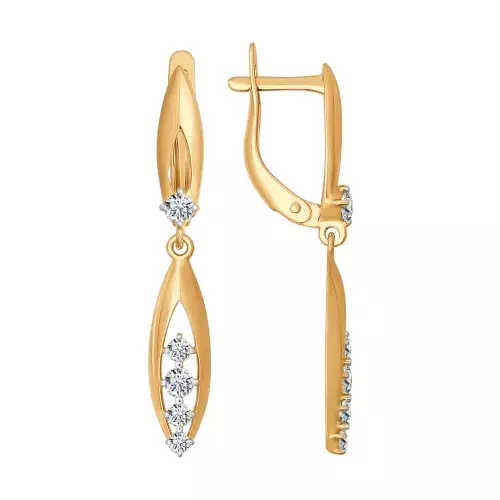 Orecchini con diamanti (147 foto): Come scegliere i chiodi di garofano d'oro con zaffiri, come pulire gli oggetti con gli smeraldi 3301_39