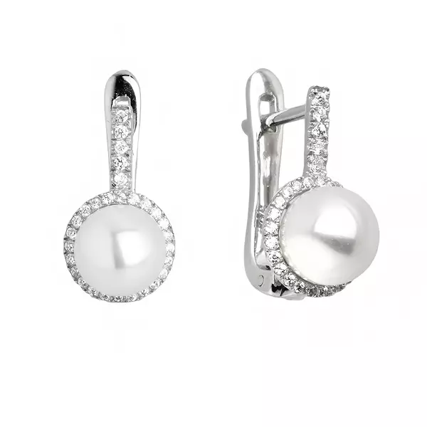 珍珠耳环（81张照片）：金色和银色耳环，黑珍珠，长而短的按钮和康乃馨，珠宝 3305_58