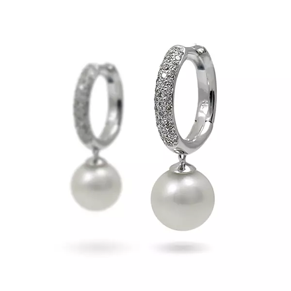 珍珠耳环（81张照片）：金色和银色耳环，黑珍珠，长而短的按钮和康乃馨，珠宝 3305_59