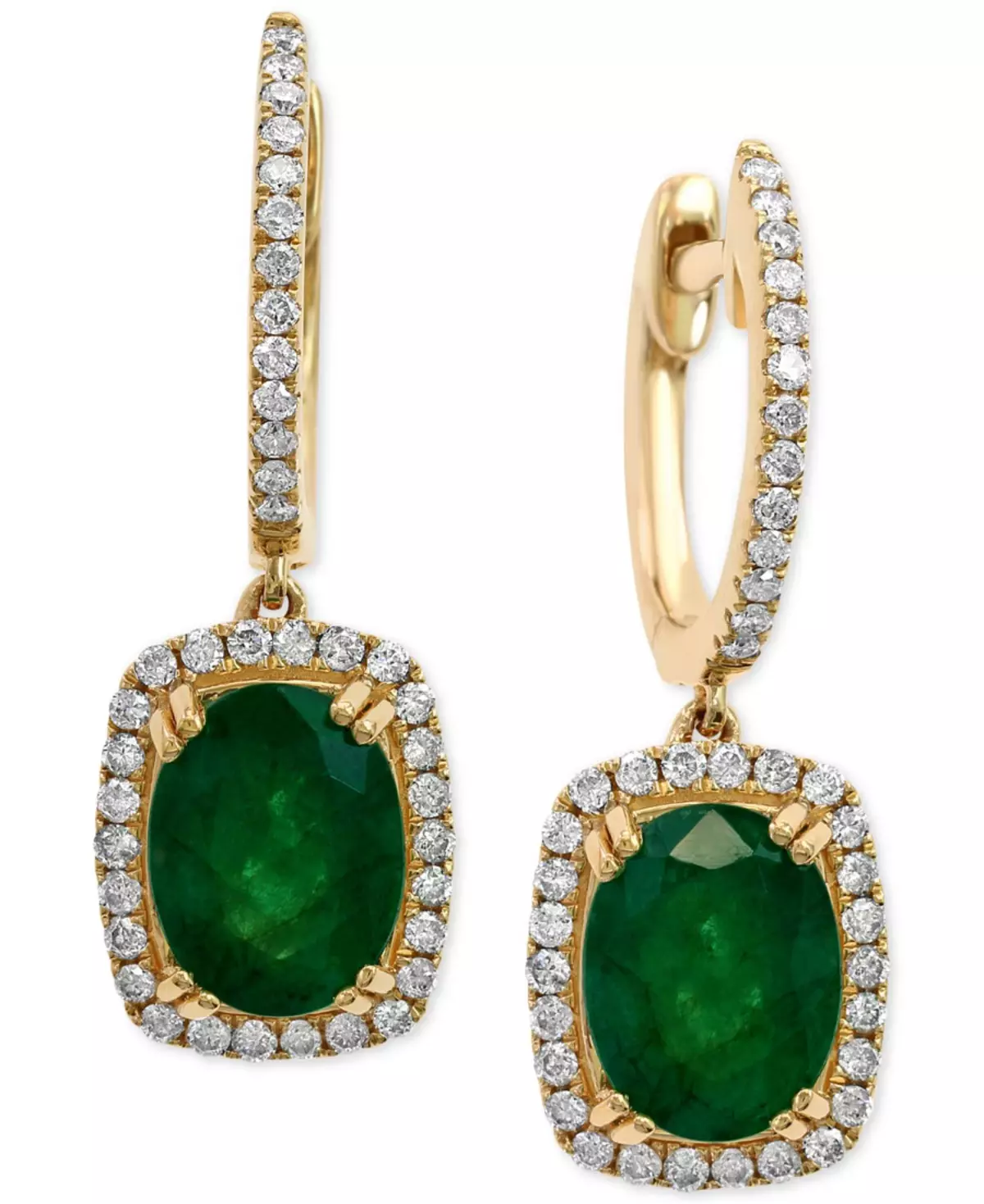 Mga ariyos nga adunay esmeralda (75 Mga Litrato): Bulawan ug Silver, Emerald Earrings nga adunay mga diamante 3329_68