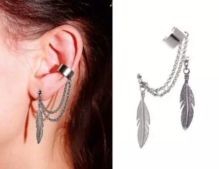 Earrings Selingkuh (19 Foto): Anting-anting bergaya yang bisa dipakai tanpa tusukan 3331_5