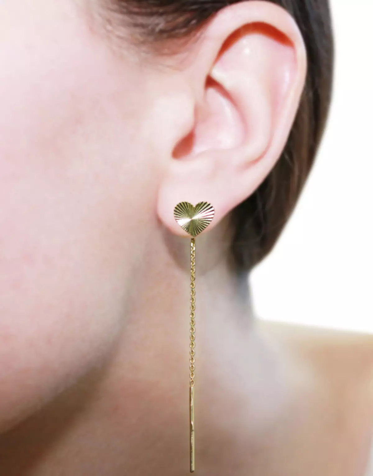 Gouden ketting oorbellen (47 foto's): oorbellen in de vorm van een keten, functies, kosten 3343_12