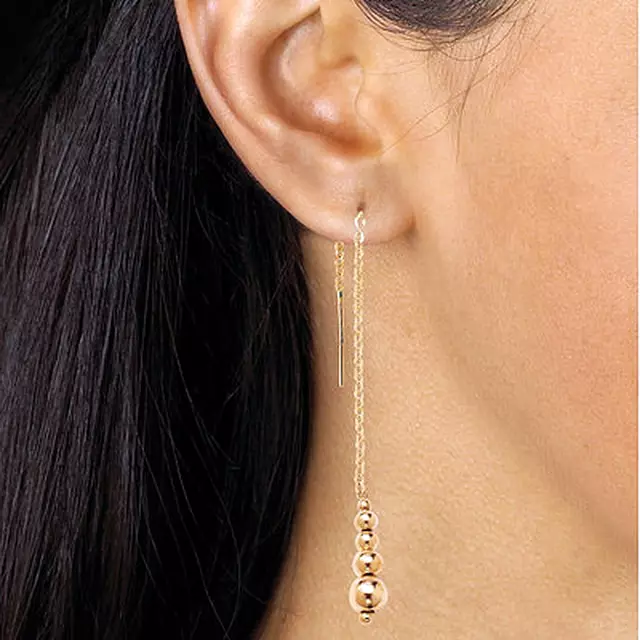 ગોલ્ડ ચેઇન ઇયરિંગ્સ (47 ફોટા): સાંકળ, સુવિધાઓ, ખર્ચના રૂપમાં earrings 3343_3