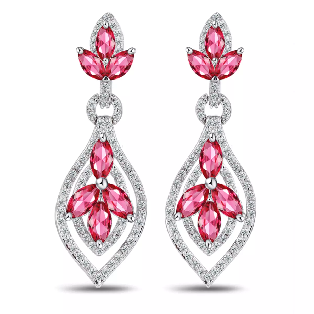 Earrings dengan Mountain Crystal (56 Foto): Anting-Anting Bergaya dengan Batu Trendy dalam Emas 3349_33
