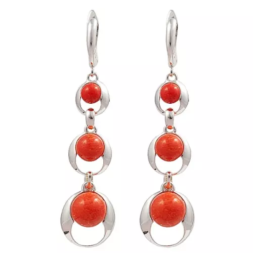 Earrings with coral (67 photos): Black Desert earrings from red coral, model with natural coral 3355_16