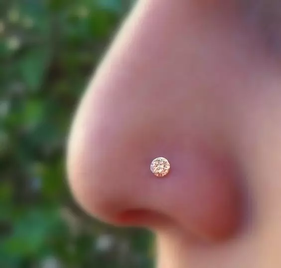 Pendents al nas (101 fotos): Com inserir les arracades d'or al nas, anell, just i d'altres populars Vistes 3387_62