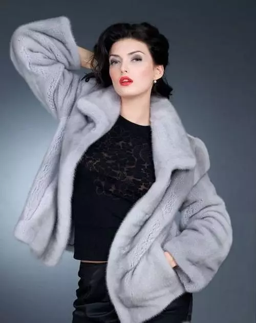 Côt Fur Grey (65 Lluniau): Llwyd Golau, Llwyd-Glas-Glas a Llwyd-Ffwr Llwyd Llain Modelau 338_14