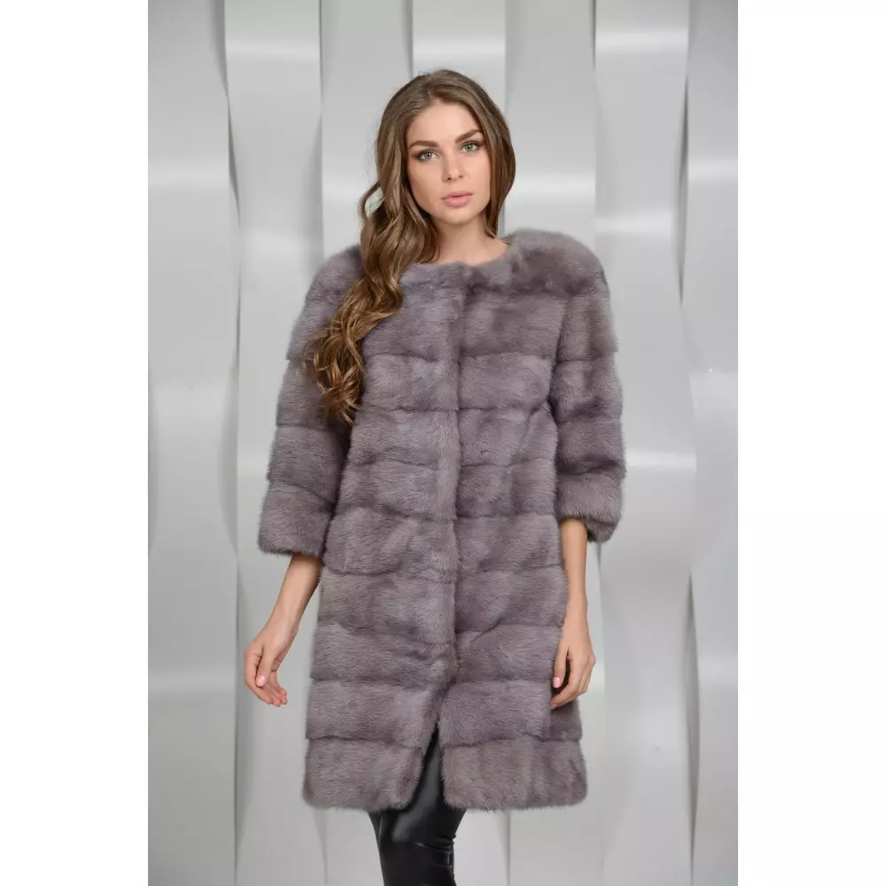 Grey Fur Coat (65 Bilder): Lysegrå, Gråblå og Grey-Beige Fur Strip Models 338_40