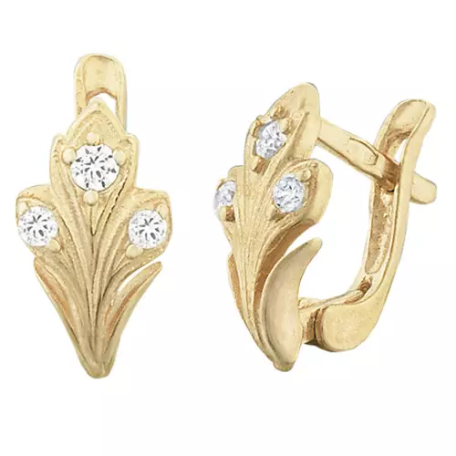 Emas Disepuh Earrings (62 Gambar): Perak Model dengan penyepuhan, Silver Earrings dari Turki 3409_12