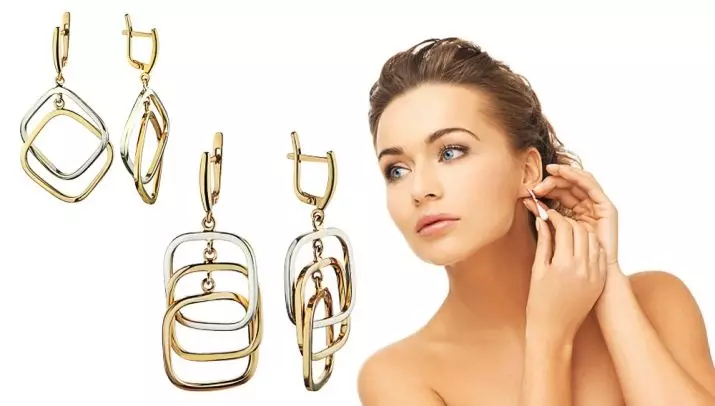 Emas Disepuh Earrings (62 Gambar): Perak Model dengan penyepuhan, Silver Earrings dari Turki 3409_2