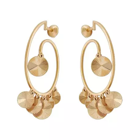Gold kaetud kõrvarõngad (62 pilti): hõbedaste mudelite gilding, hõbe kõrvarõngad Türgist 3409_25