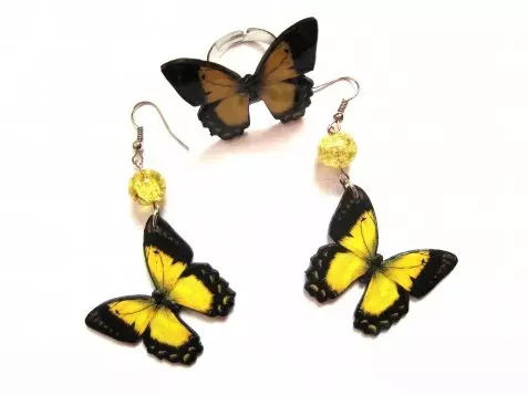 Butterfly øredobber (41 bilder): Hva skal du ha på og hvem modellene passer i form av sommerfugler 3417_19