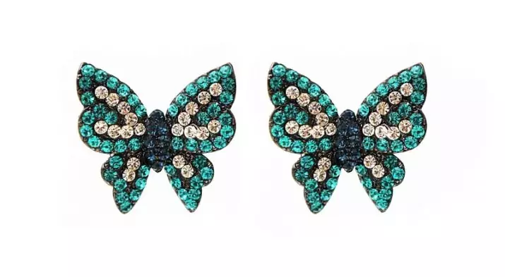 Butterfly auskarai (41 nuotraukos): ką dėvėti ir kam modeliai yra tinkami drugelių pavidalu 3417_27