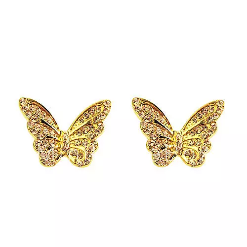 Butterfly Örhängen (41 bilder): Vad ska man bära och vem modellerna är lämpliga i form av fjärilar 3417_32