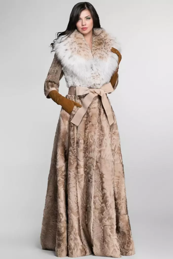 Long fur coats (34 photos): Fur model in the floor, how to wear 341_11