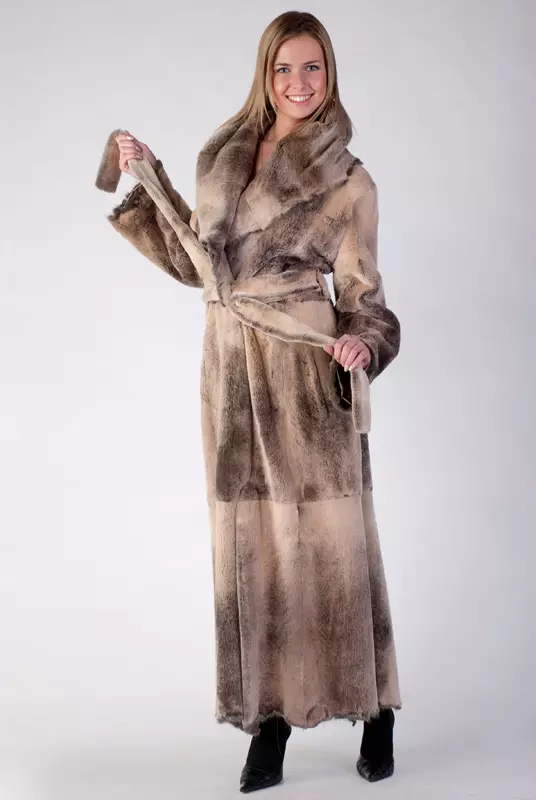 Дълги кожени палта (34 снимки): модел на кожа в пода, как да се носят 341_25