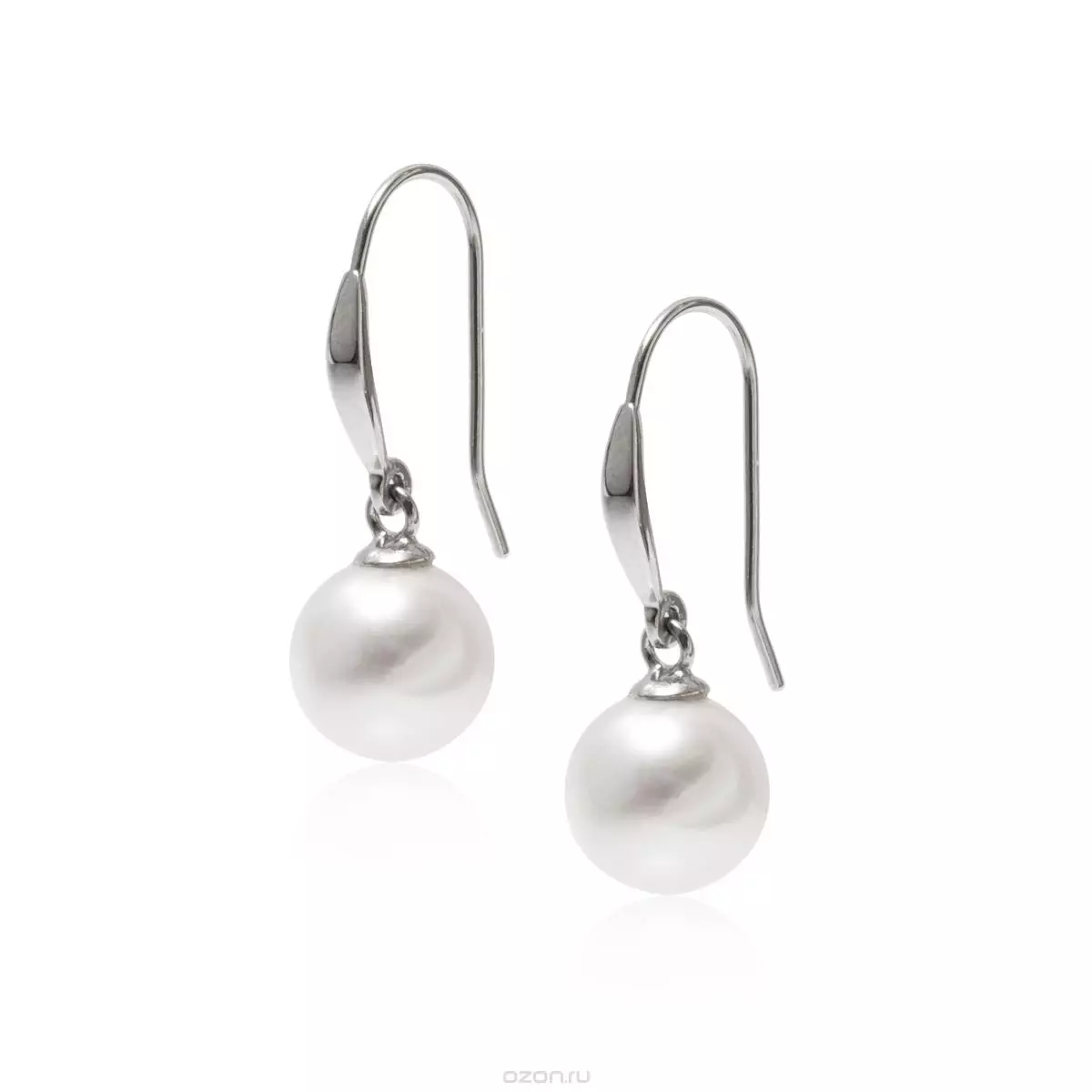 White Gold Earrings (85 foto's): Models in saffiere, Earrings stoot met pêrels en sonder klippe 3431_53