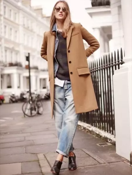 Coat-boyfriend (80 şəkil): Male stil Boyfriend bir qadın palto geymək nə 343_78