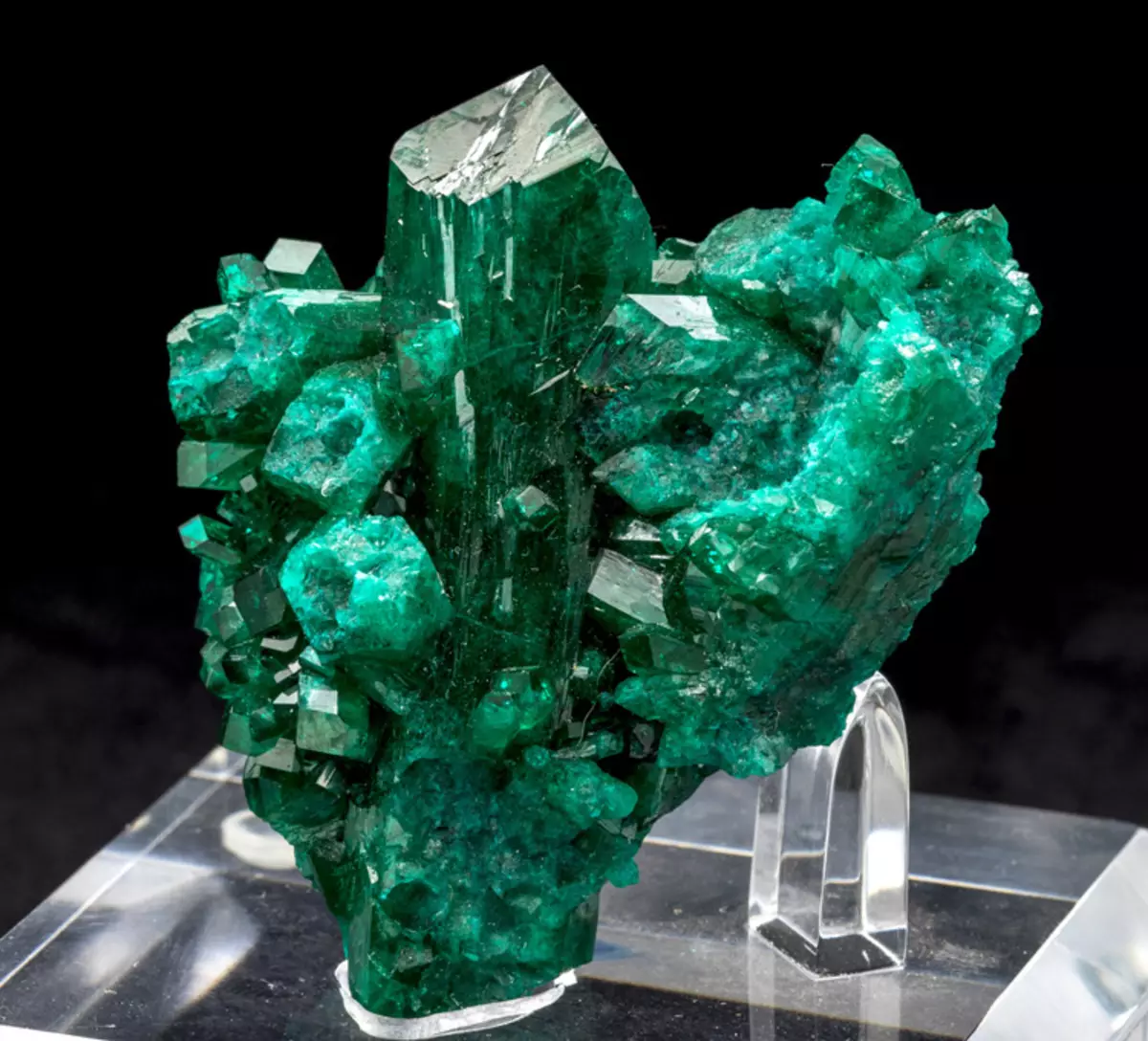 Dioptases (18 myndir): Magic og aðrar eignir kopar Emerald, Stone Mining Innlán 3445_2