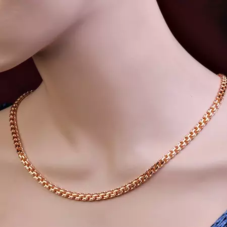 Ланцюжок Бісмарк (71 фото): жіночі золоті моделі Кардинал з арабським і подвійним плетінням на шию, позолочені на руку 3476_16