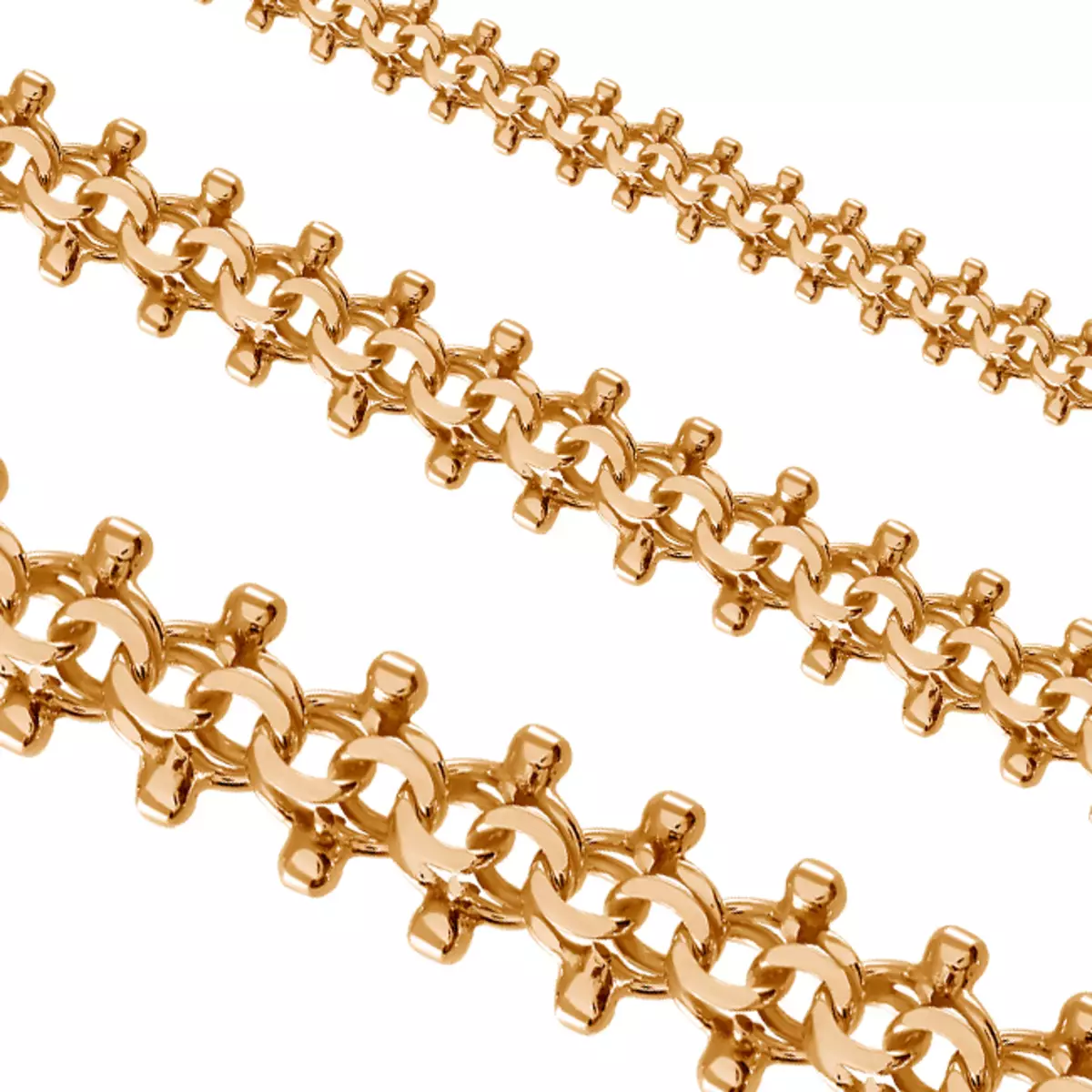 Cadea Bismarck (71 fotos): patróns de ouro de mulleres cardinal con árabe e dobre teceduría no pescozo, dourado na man 3476_39