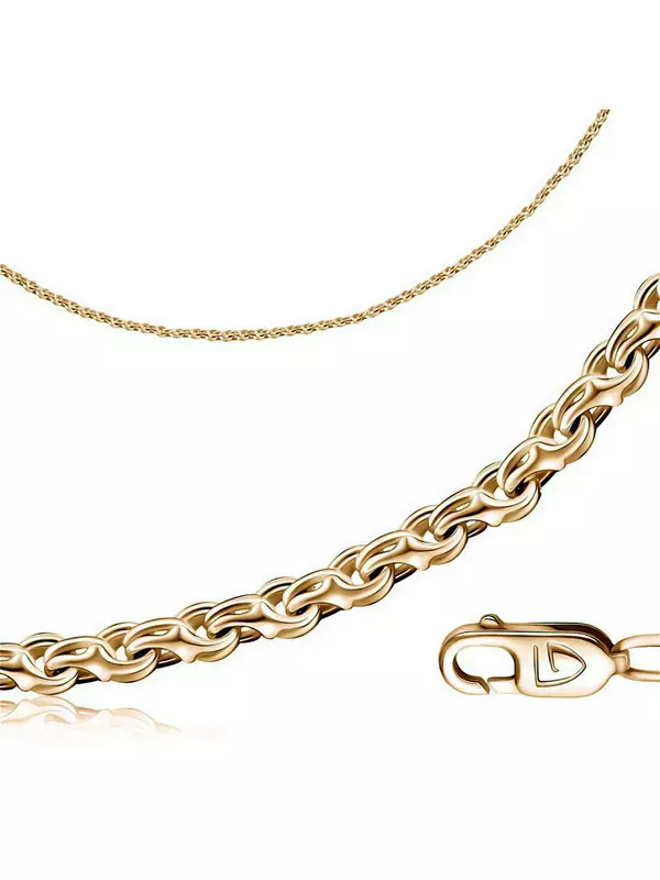 Jenis Tenun Gold Chains (122 foto): Nama jenis tenun model wanita, tenun modis untuk bertiup dan rantai tebal 3488_35