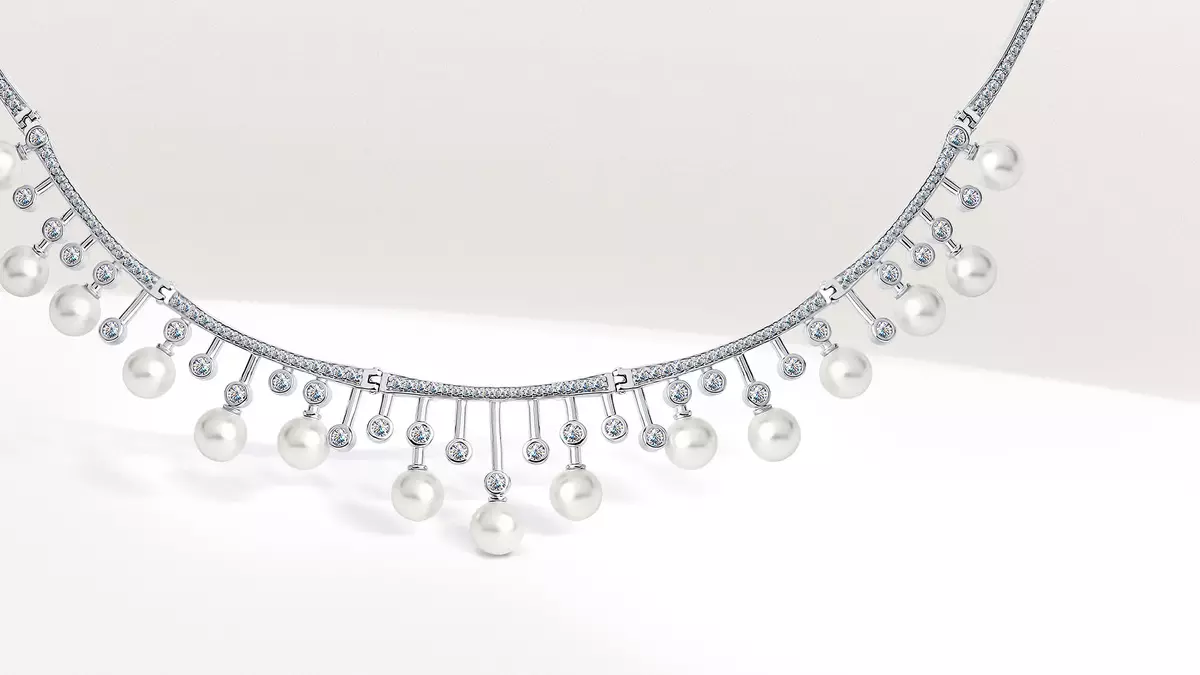 Cadenas de oro con piedras (55 fotos): cadena de cuero con inserciones de perlas, modelo con perla 3496_39