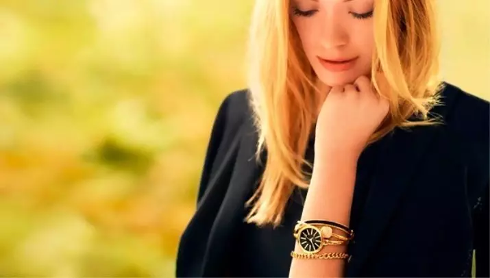 Đồng hồ vàng (104 ảnh): Người mẫu nữ từ Nika, với một chiếc vòng tay vàng và với kim cương từ một con mòng biển và rolex, họ có giá bao nhiêu 3536_67