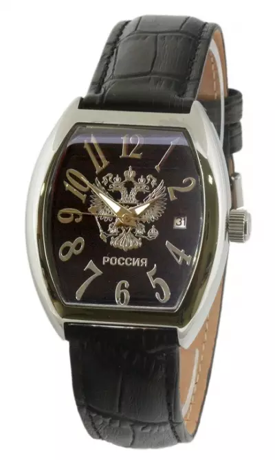 นาฬิกาข้อมือสตรีของการผลิตรัสเซีย (104 รูป): รุ่นที่มีเสื้อคลุมแขนของรัสเซียจากนกนางนวลและแบรนด์ในประเทศ 3546_44
