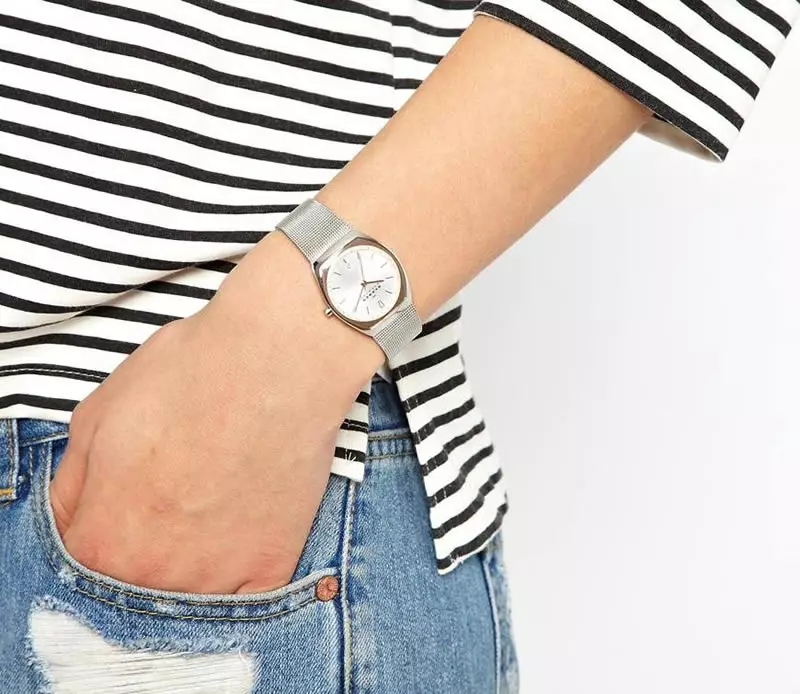 Wristwatch riemen (71 foto's): Leder en Nylon Damesmodellen, dy't better is om te kiezen, silikon en oare soarte 3555_5